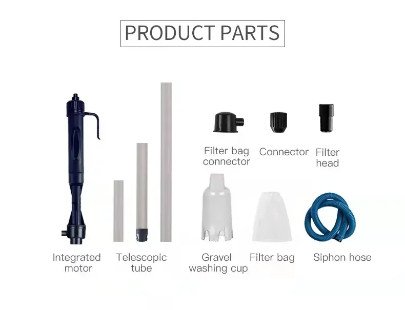 Electric Aquarium Water Change Pump Cleaning Tools Gravel 14