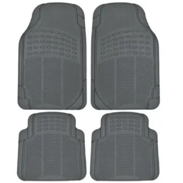 Row Car Rubber Floor Mats Gray All Weather with Cargo Liner 2