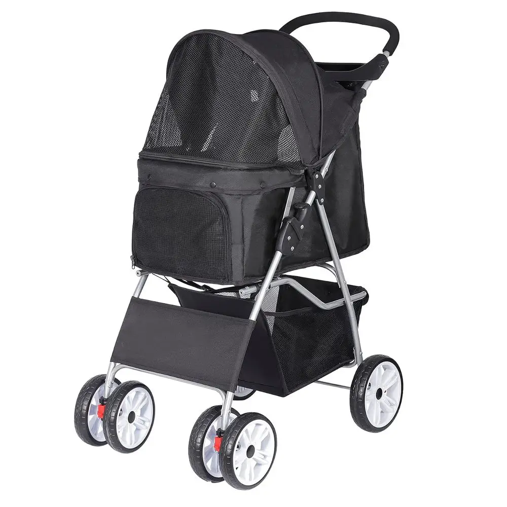 4Wheel Foldable Pet Dog Cat Jogger Stroller Travel Carrier 1 | PricZone 4 Wheel Foldable Pet Dog Cat Jogger Stroller Travel Carrier 1 | PricZone