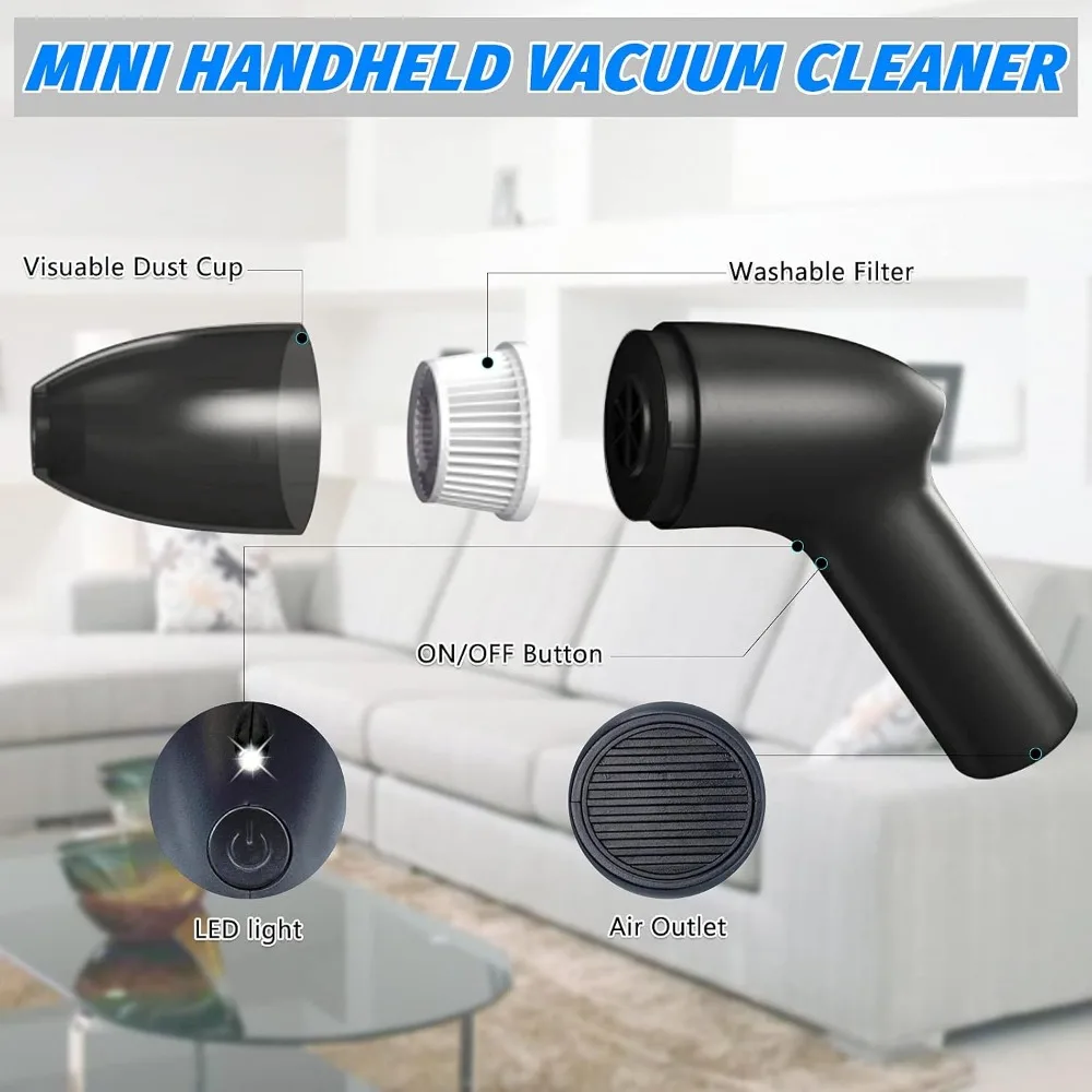 Mini Desk Vacuum Cordless USB Powered for Dust Crumbs 6 | PricZone Mini Desk Vacuum Cordless USB Powered for Dust Crumbs 6 | PricZone