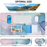 Extended Mouse Pad with Wrist Rest and Desk Keyboard Mat 3 | PricZone