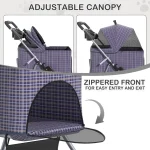 Foldable Pet Stroller for Small to Medium Dogs Detachable 4 | PricZone