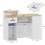 Metal Reception Desk with LED Lighting and Concealed Outlet 2 | PricZone