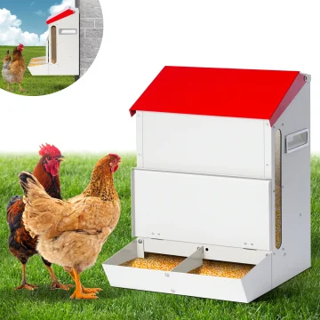 Large Capacity Metal Automatic Chicken Feeding Trough 1
