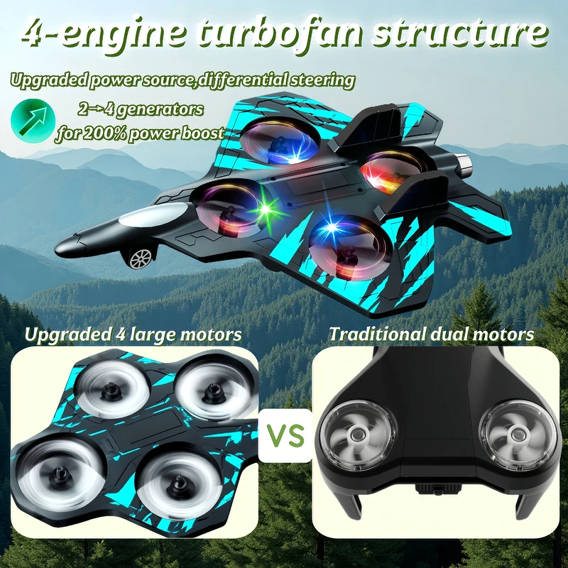 4G Remote Control Foam Fighter Airplane Toy with Light Stunt 4 | PricZone 4G Remote Control Foam Fighter Airplane Toy with Light Stunt 4 | PricZone