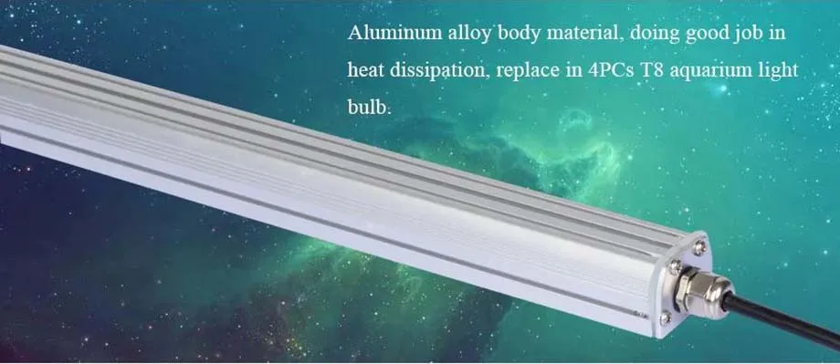 Populargrow Dimmable 115Cm LED Aquarium Light with All 8