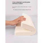 Hand rolling a white memory foam cushion to show its soft flexible texture and pliability | PricZone