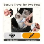 Shipping Cat Strollers for 2 Cats with Detachable Carrier 5 | PricZone