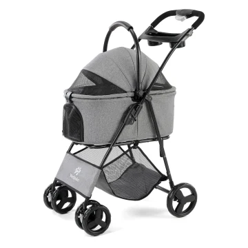 3 In 1 Pet Stroller with Removable Carrier Folding 1 | PricZone