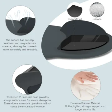Ergonomic Wrist Rest Support for Mouse and Keyboard Curved 2