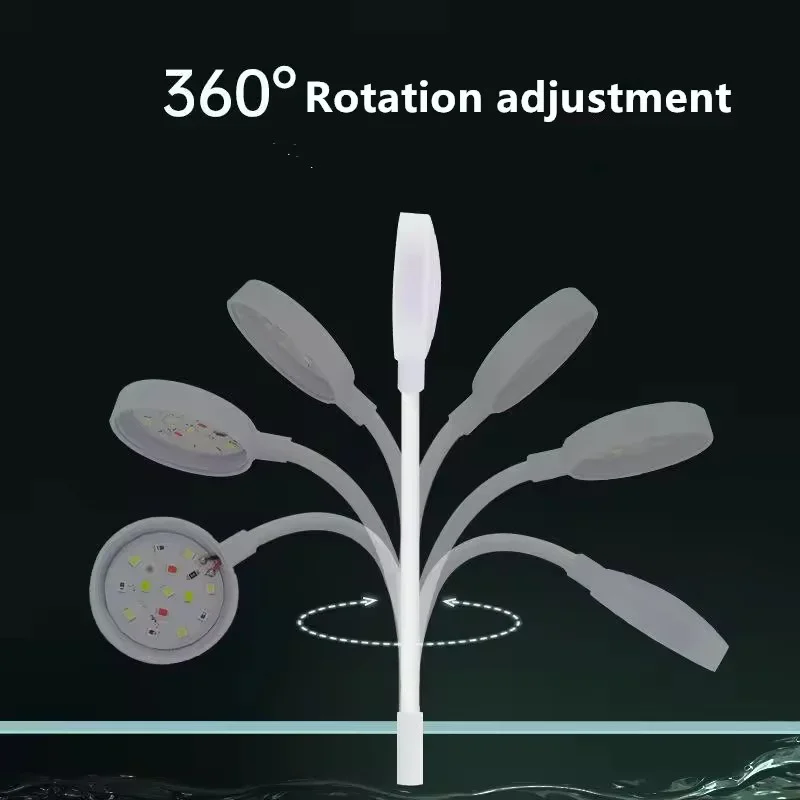 USB LED Fish Tank Clip Lamp High Transparency Bright 11