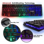 T Wolf RGB Gaming Combo for PC Desktop Laptop 5 | PricZone