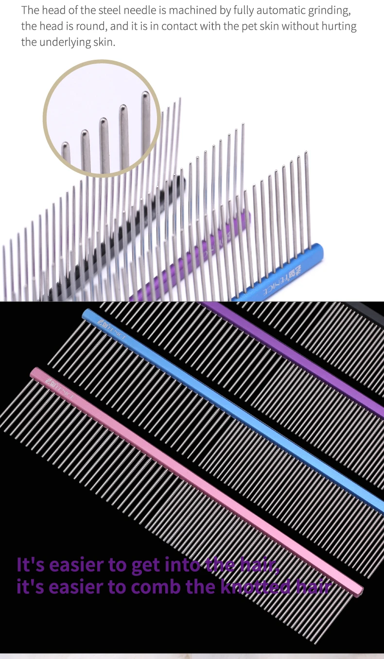 Fenice Metal Comb for Dogs Stainless Steel Pet Dog Cat Pin 29