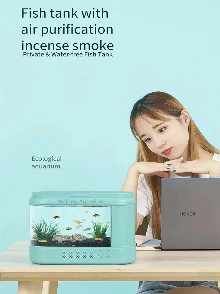 Fish Tank Living Room Small Desktop Ecological Aquarium 10