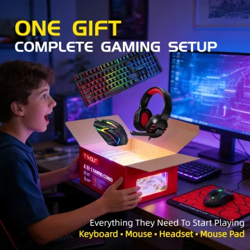4-in-1 Gaming Combo Set with RGB Keyboard and Mouse 2
