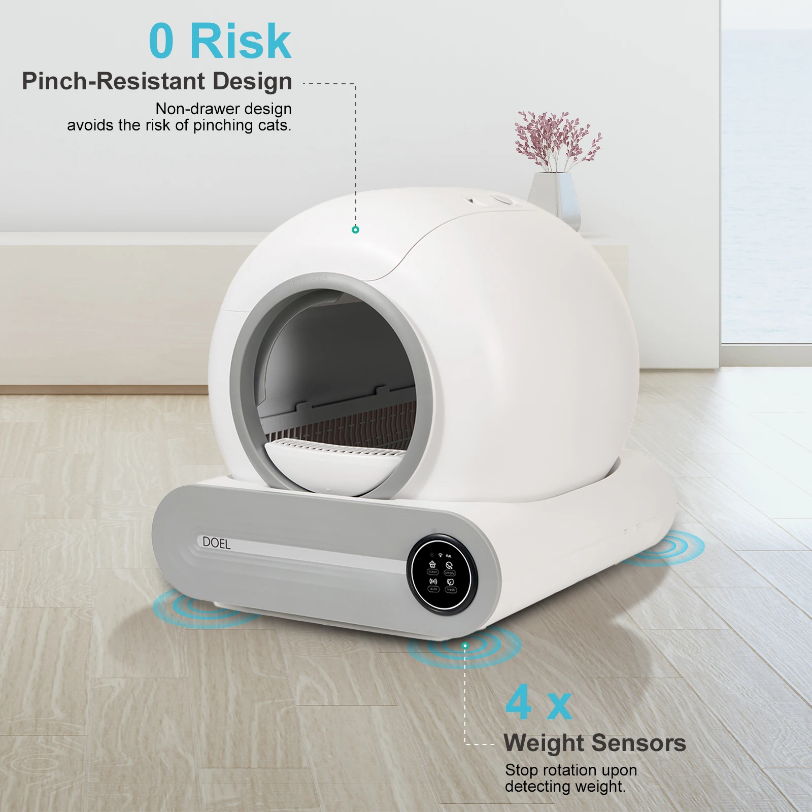 Doel Automatic Smart Litter Box SelfCleaning Cat 65L Large 2 | PricZone Doel Automatic Smart Litter Box Self Cleaning Cat 65L Large 2 | PricZone