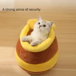 Honey Jar Cat Bed Warm Soft and Comfortable for Autumn 4 | PricZone Honey Jar Cat Bed Warm Soft and Comfortable for Autumn 4 | PricZone