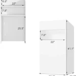 White Compact Reception Desk with Adjustable LED Lights 2 | PricZone