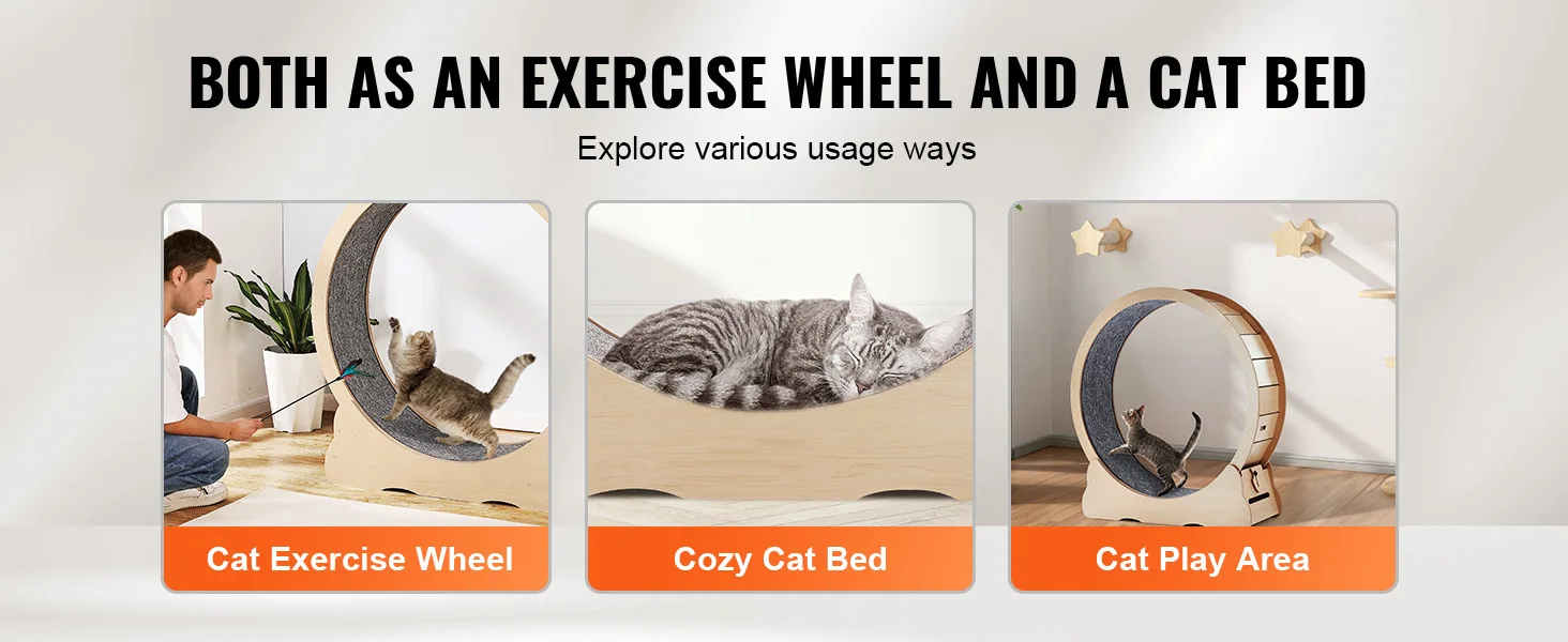Wooden Cat Exercise Wheel Large Indoor Treadmill 22