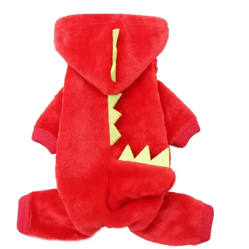 Dinosaur Dog Fleece Jumpsuits Winter Coat for Small Dogs 6 | PricZone Dinosaur Dog Fleece Jumpsuits Winter Coat for Small Dogs 6 | PricZone