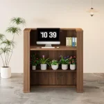 Reception Desk with Fluted Round Corner Modern Design 5 | PricZone