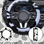 6Pc Cow Pattern Car Steering Wheel Cover Set 7 | PricZone