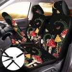 17Pc Mushroom Car Seat Covers Set with Steering Wheel Cover 4 | PricZone