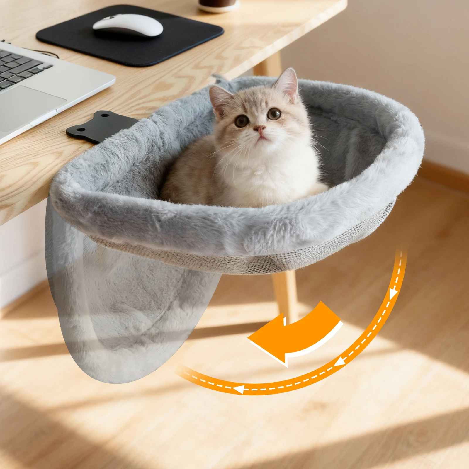 Foldable SemiCircular Cat Desk Bed Space Saving Hammock 6 | PricZone Foldable Semi Circular Cat Desk Bed Space Saving Hammock 6 | PricZone