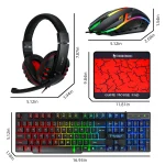 4 in 1 Gaming Combo Set with RGB Keyboard and Mouse 3 | PricZone