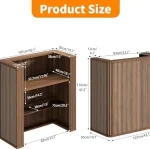 Reception Desk with Fluted Round Corner Modern Design 2 | PricZone
