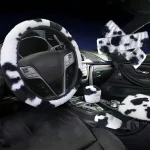 6Pc Cow Pattern Car Steering Wheel Cover Set 8 | PricZone