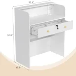 Small Front Reception Desk with Lockable Drawer 3 | PricZone