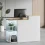 Metal Reception Desk with LED Lighting and Concealed Outlet