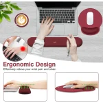 Ergonomic Wrist Rest for Mouse and Keyboard Curved Wine 3 | PricZone