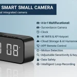 4K Ultra HD WiFi Alarm Clock Camera with Bluetooth Speaker 3 | PricZone