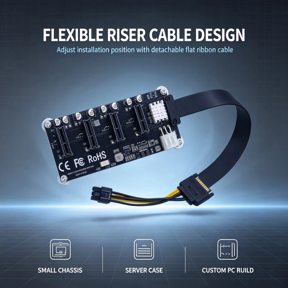Tishric PCIe X1 To 4Port Expansion Card Converter 4 | PricZone Tishric PCIe X1 To 4 Port Expansion Card Converter 4 | PricZone