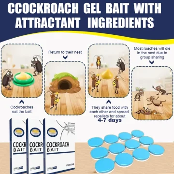 48 Pcs Roach Bait Killer Station Natural Insect Repellent 2