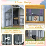 28 Square Foot Luxurious Wooden Cat House Large Outdoor 6 | PricZone
