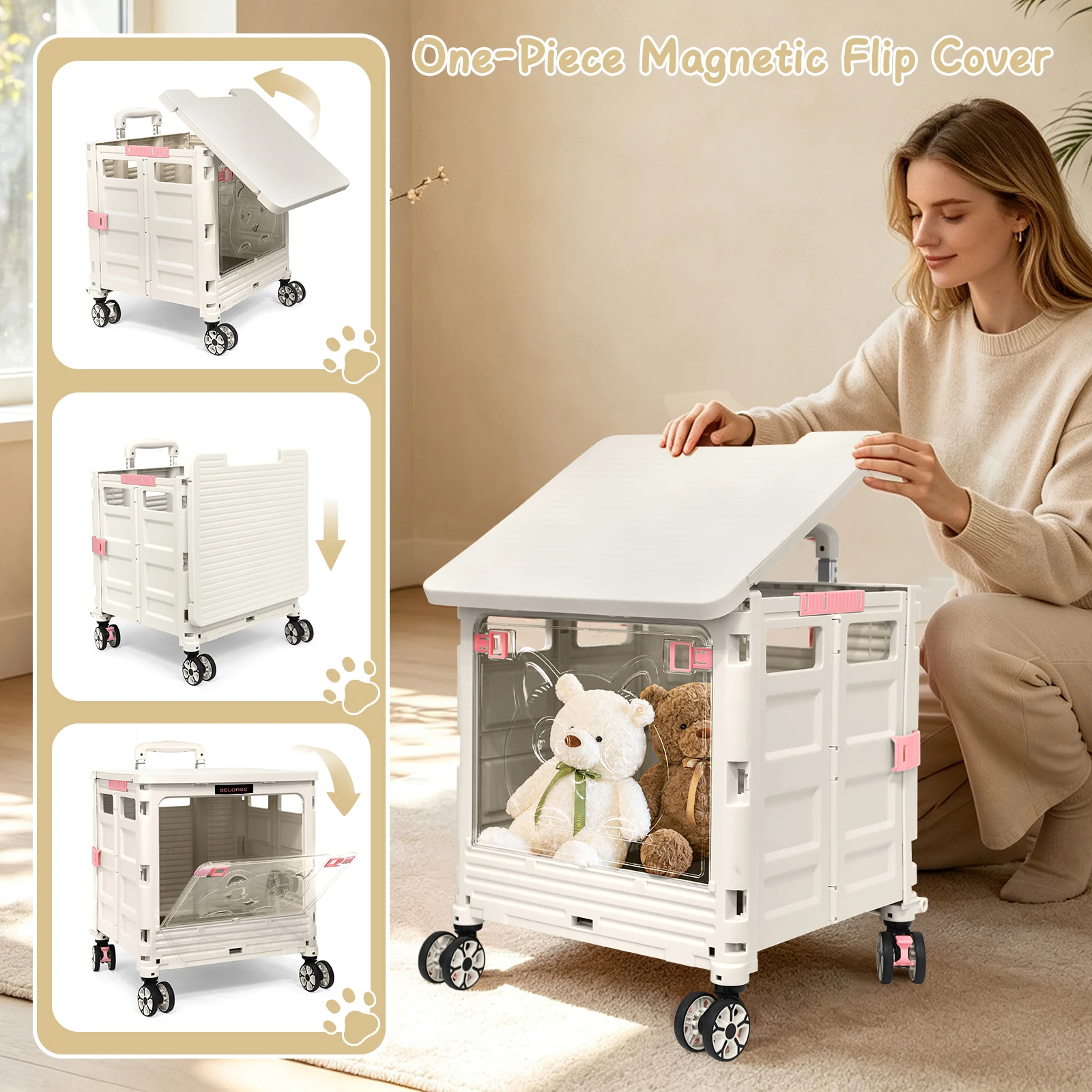 2In1 Foldable Shopping Cart Rolling Pet Carrier 55L 2 | PricZone 2 In 1 Foldable Shopping Cart Rolling Pet Carrier 55L 2 | PricZone