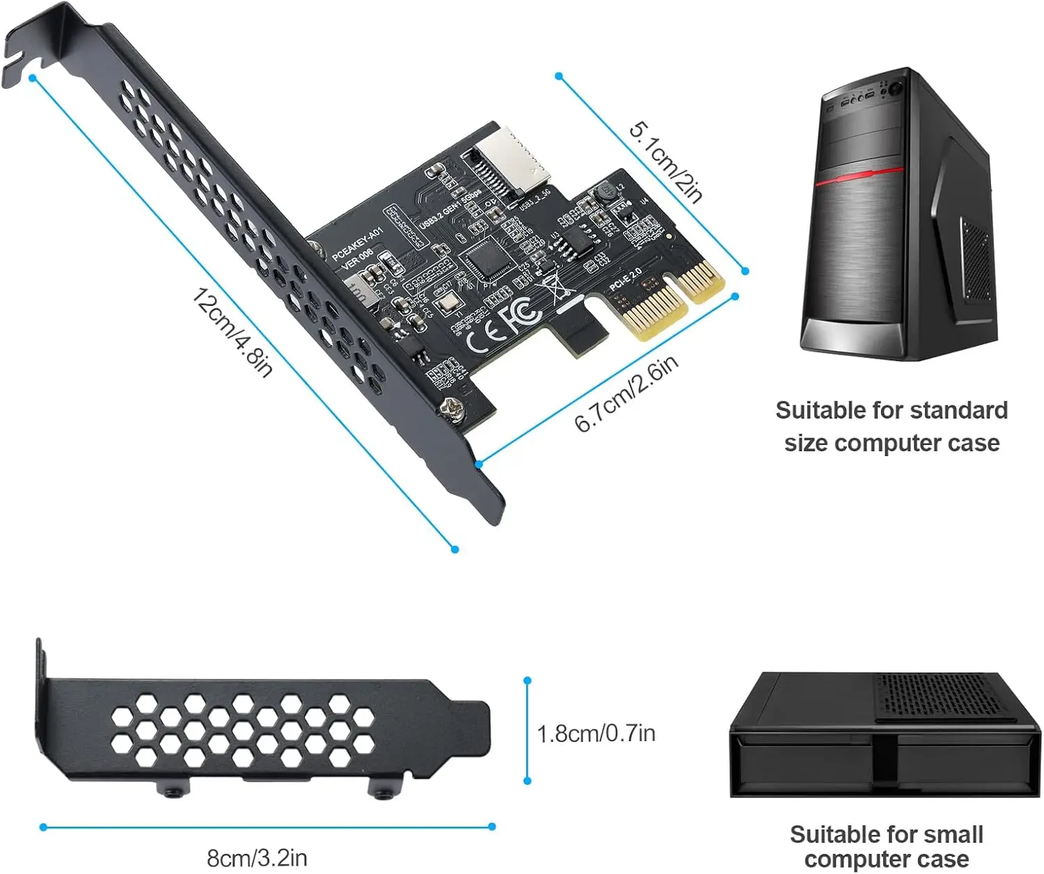 PciE 1X To USB 32 Gen1 TypeE Expansion Card 2 | PricZone Pci E 1X To USB 32 Gen1 Type E Expansion Card 2 | PricZone