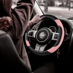 NonSlip Leather Car Steering Wheel Cover Pink Universal 2 | PricZone Non Slip Leather Car Steering Wheel Cover Pink Universal 2 | PricZone