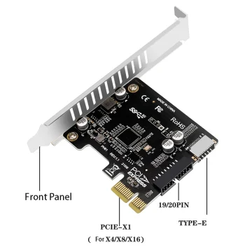 PCIe to USB 3.0 Expansion Card Type E Converter 1