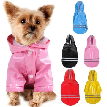Small Pet Waterproof Rain Coat Hoody S-XL 1