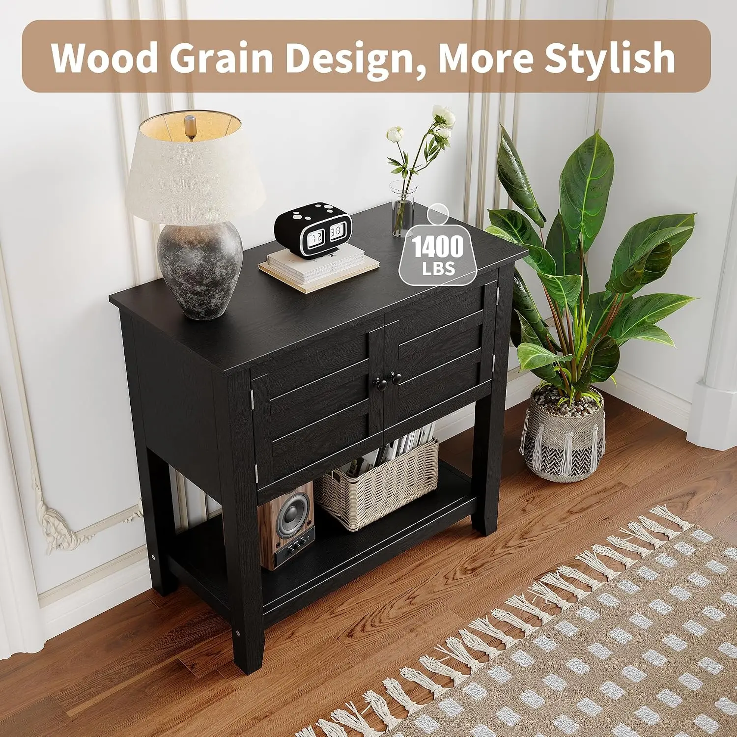 Heavy-Duty Aquarium Stand Cabinet with Built-In Charging 24