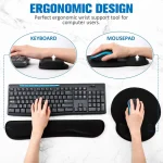 Ergonomic Mouse Pad and Keyboard Set with Wrist Support 3 | PricZone Ergonomic Mouse Pad and Keyboard Set with Wrist Support 3 | PricZone