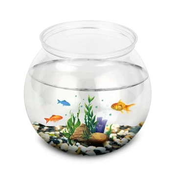 Fish Bowl Plastic L M S Sizes Desktop Aquarium Tanks Round 1 | PricZone