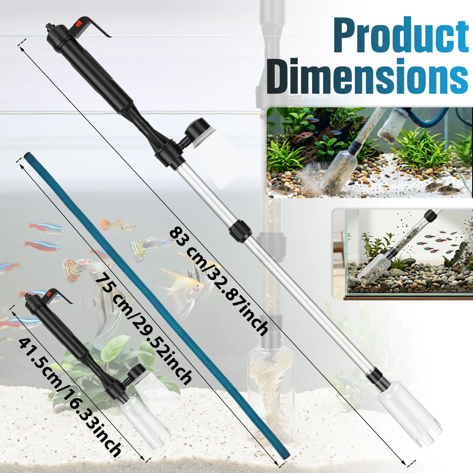 Aquarium Electric Gravel Cleaner Siphon Filter Fish Tank 6 | PricZone Aquarium Electric Gravel Cleaner Siphon Filter Fish Tank 6 | PricZone