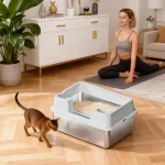 Extra Large Enclosed Stainless Steel Cat Litter Box Metal 6 | PricZone