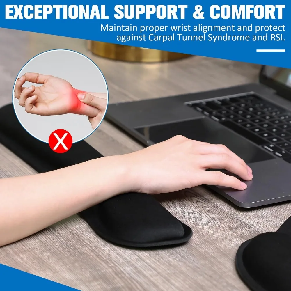 Ergonomic Mouse Pad and Keyboard Set with Wrist Support 5 | PricZone Ergonomic Mouse Pad and Keyboard Set with Wrist Support 5 | PricZone