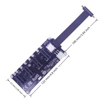 Tishric PCIe X1 To 4-Port Expansion Card Converter 2